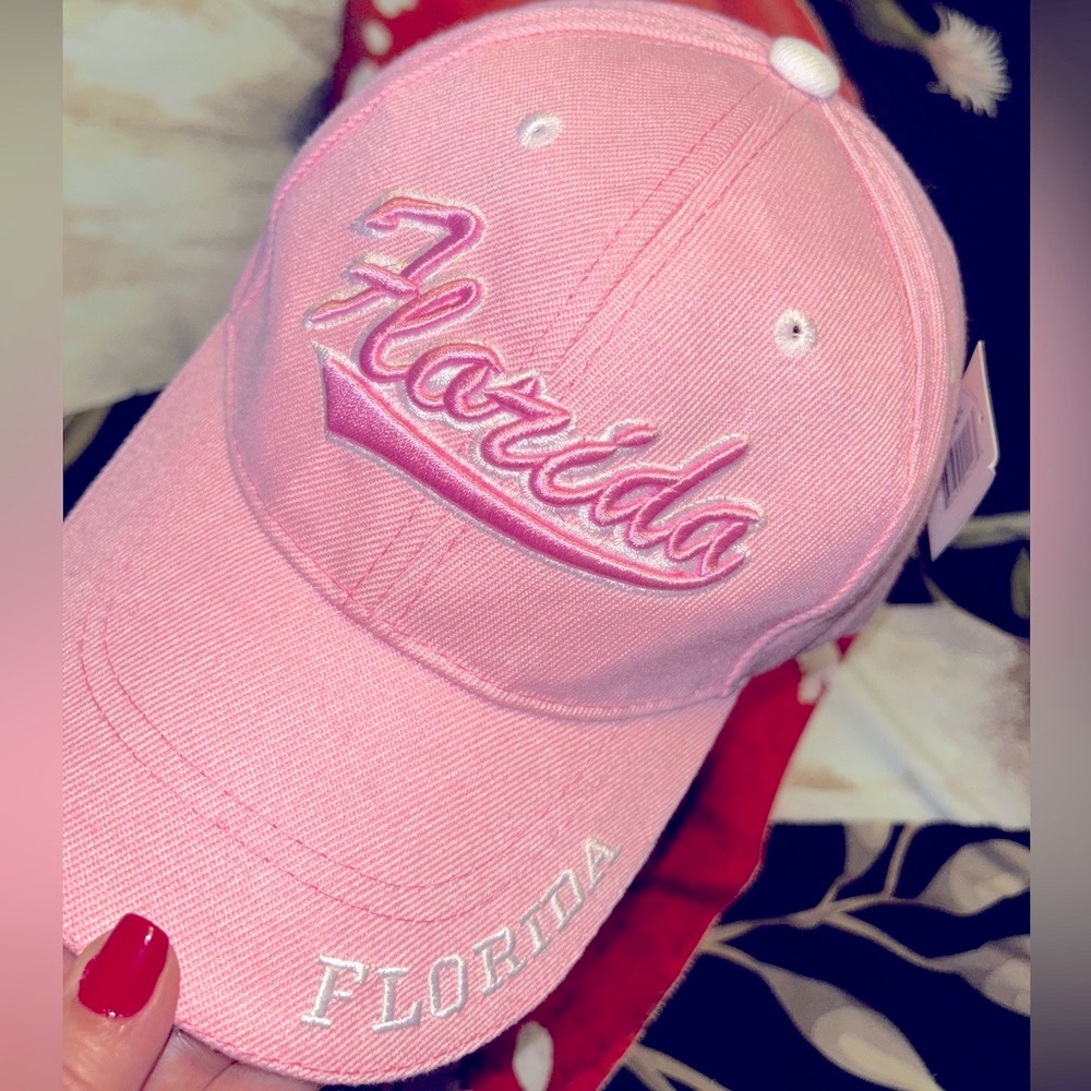 Lanza Pink Florida Embroidered Baseball Cap w/ Adjustable Strap.  🎀𝔽𝕝𝕠𝕣𝕚𝕕𝕒🎀